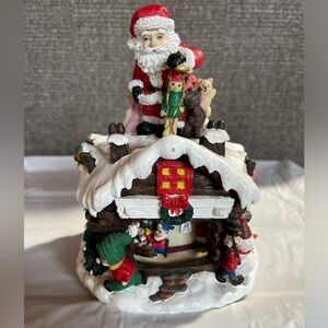 Santa’s Workshop Musical Animated Figurine Countdown to Christmas‎ Elves Snowman